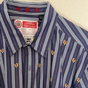 Robert Graham Blue Flip Flop Casual Button Down Shirt